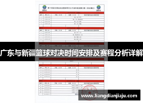 广东与新疆篮球对决时间安排及赛程分析详解